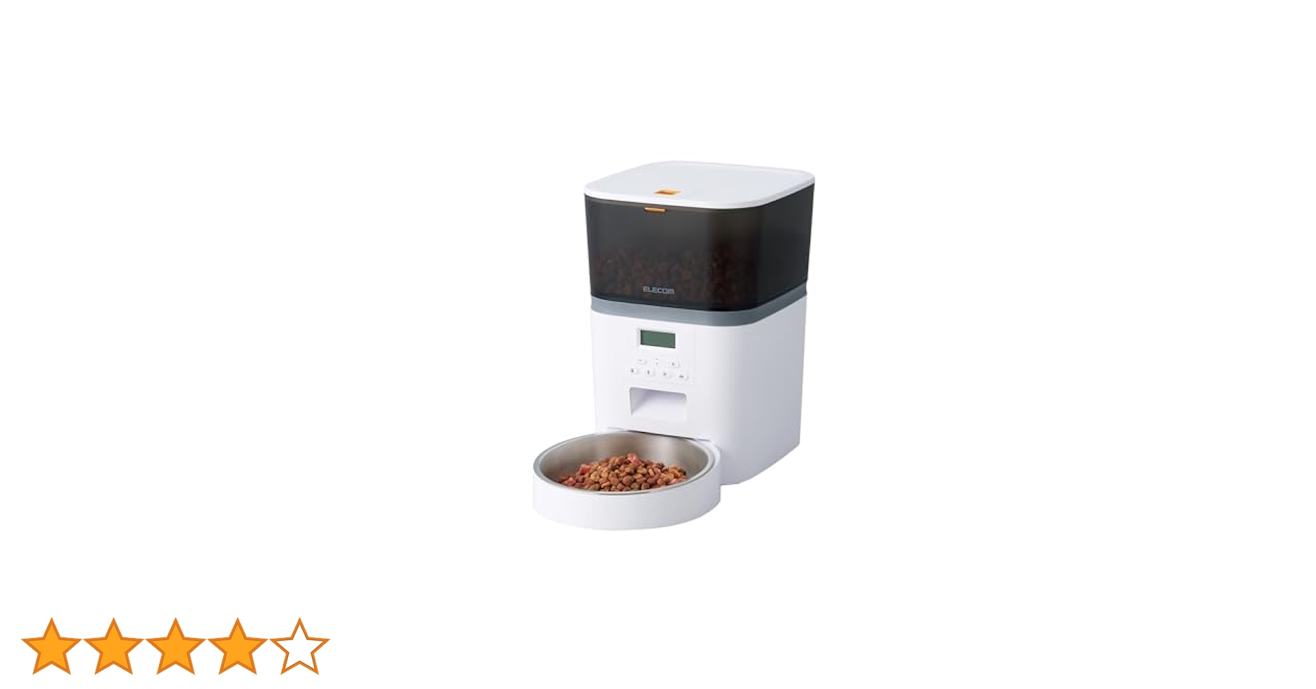 新品未使用　ELECOM 自動給餌器 4L PET-AF01WH ペット用自動給餌器(1匹用、ホワイト） - PET-AF01WH